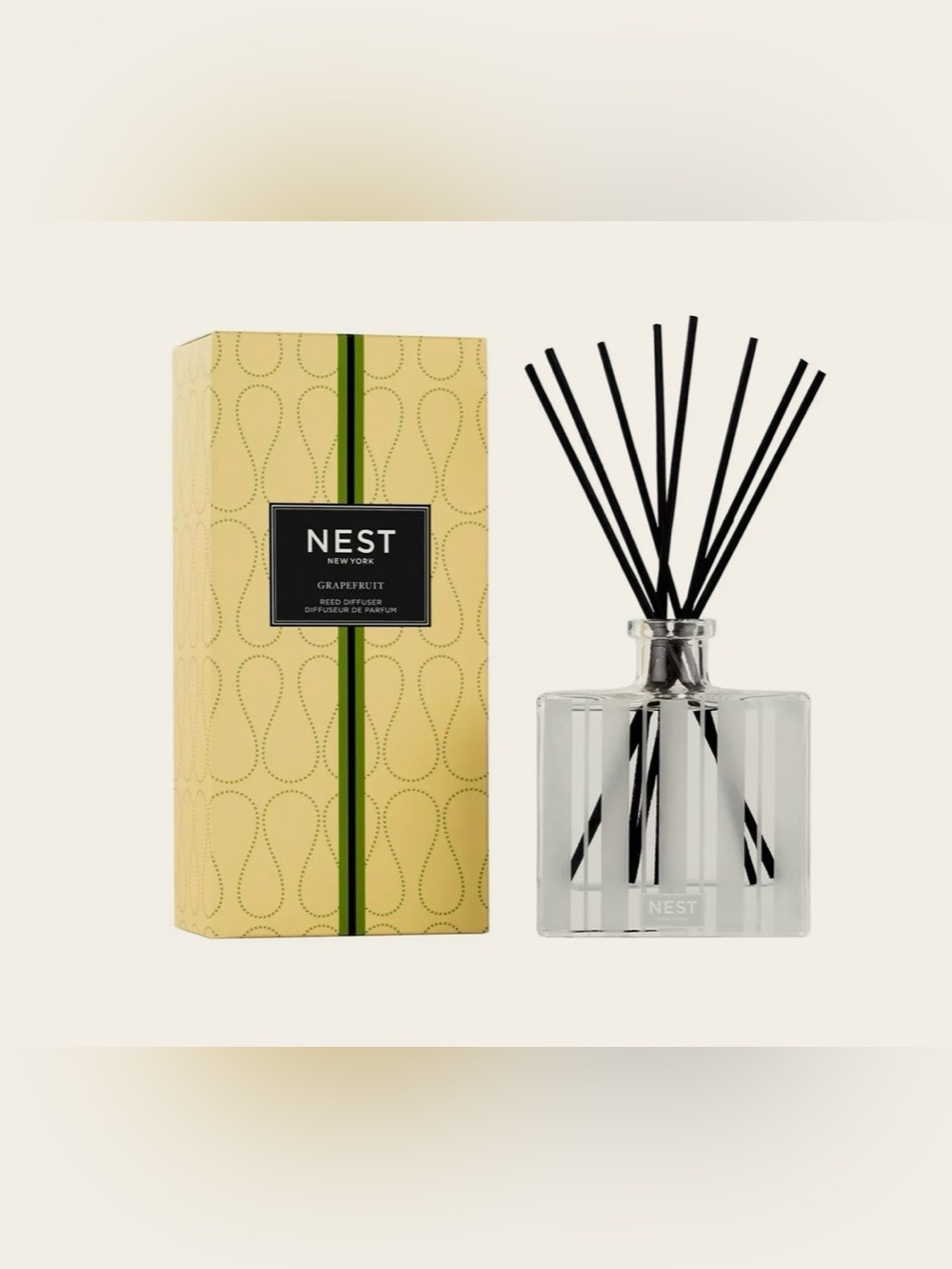 NEST New York Grapefruit Reed Diffuser 5.9 oz Fresh Citrus Home Fragrance New